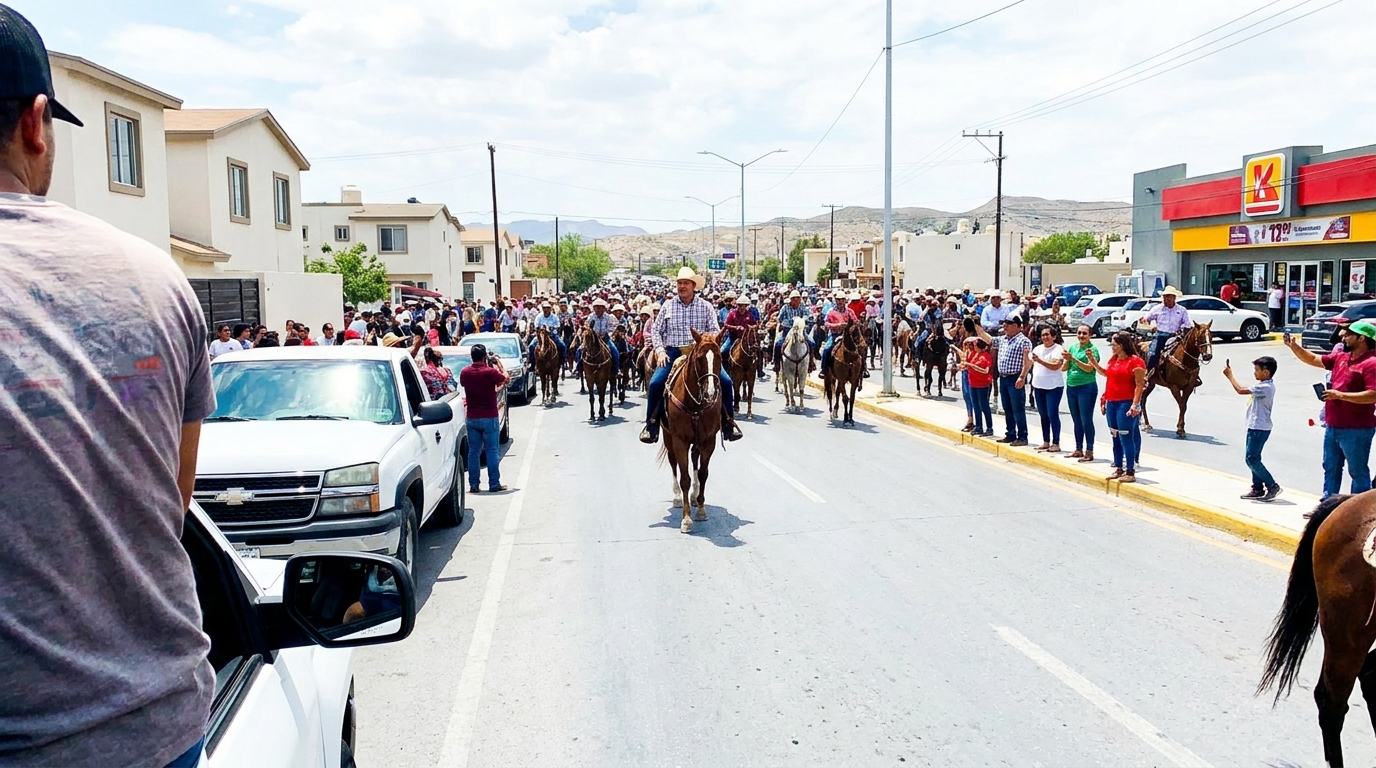 Manolo Jiménez encabeza la gran Cabalgata de Sabinas y reafirma la seguridad de Coahuila